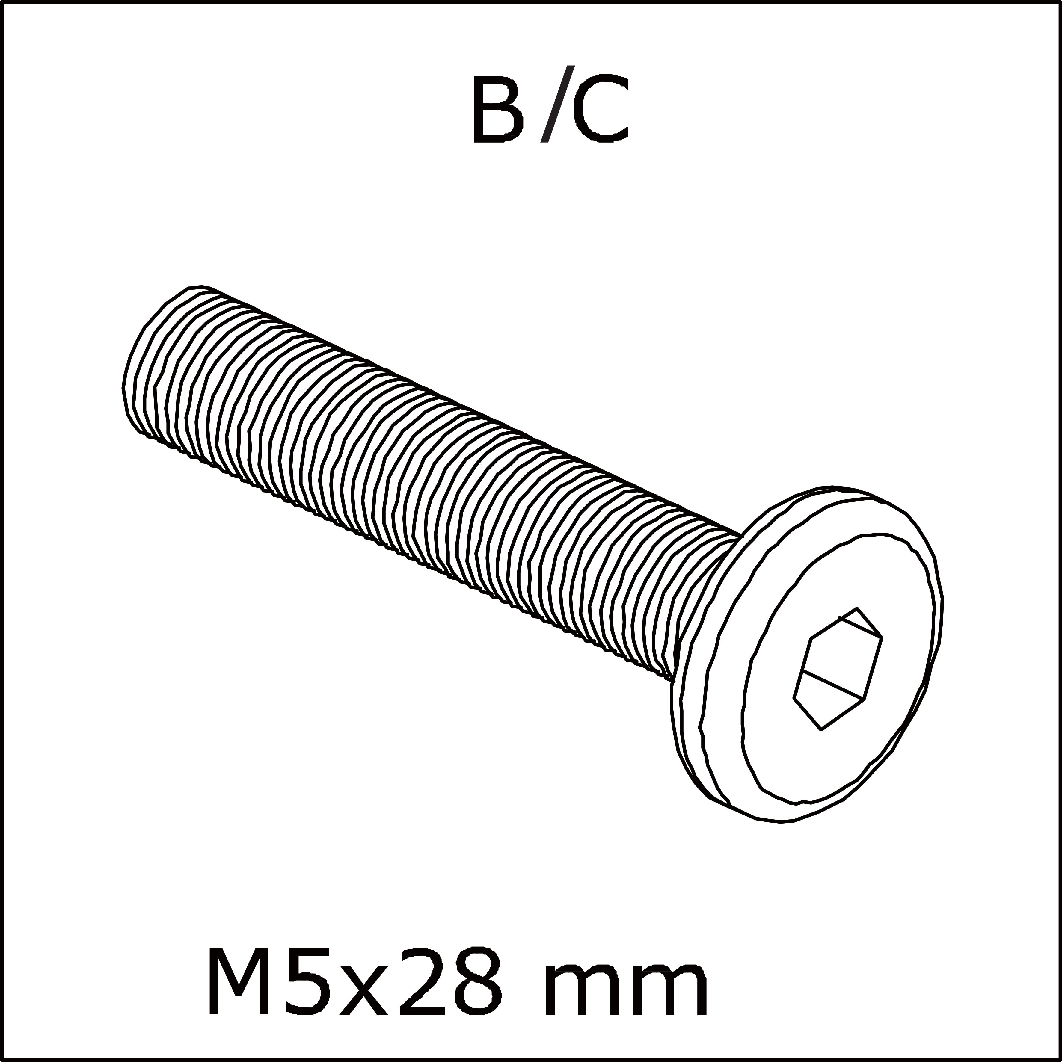 B/C) M5x28mm