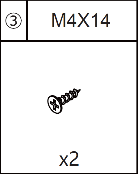 Dartboard dele - M4X14 skrue