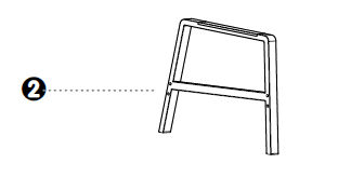 Del 2 - Vänster armstöd (med 4 hål)