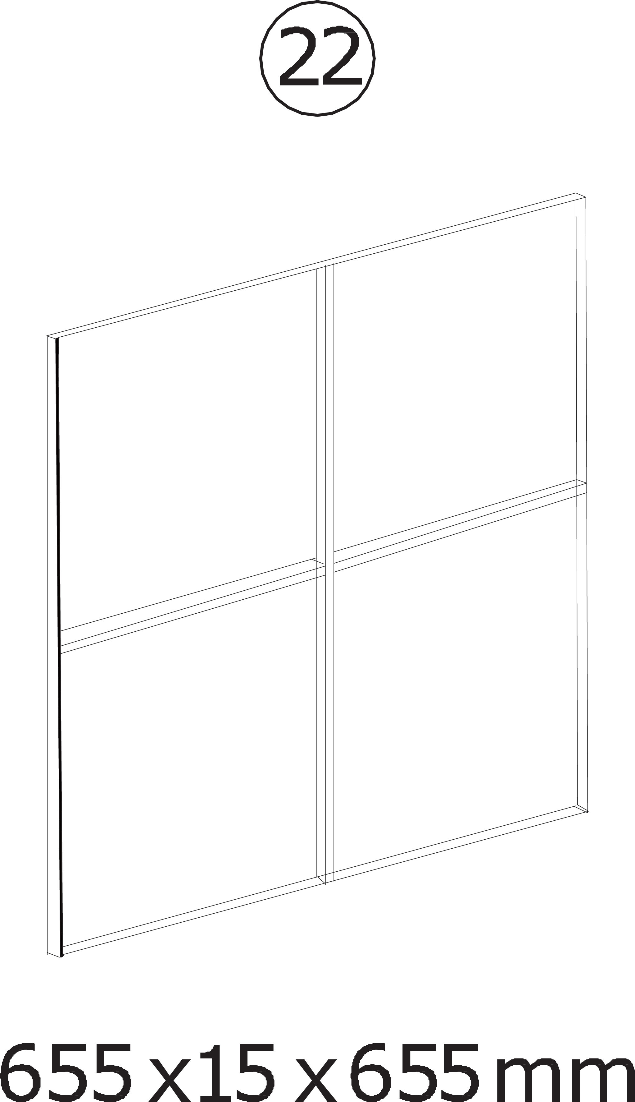 22) Förvaringslådans botten