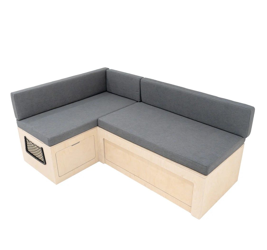 Cama em Forma de L para Camper Van