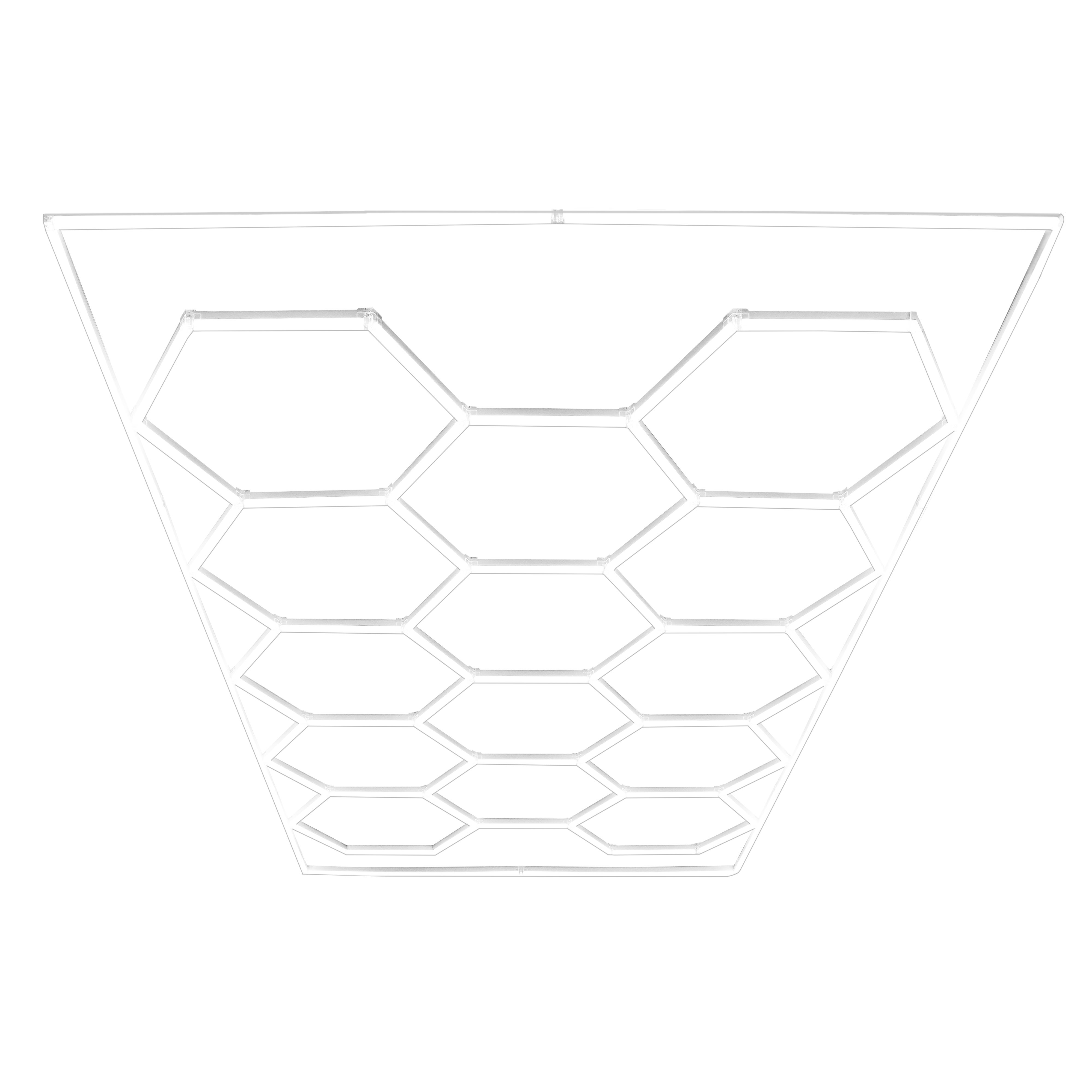 14x Éclairage LED Hexagonal avec Bordures