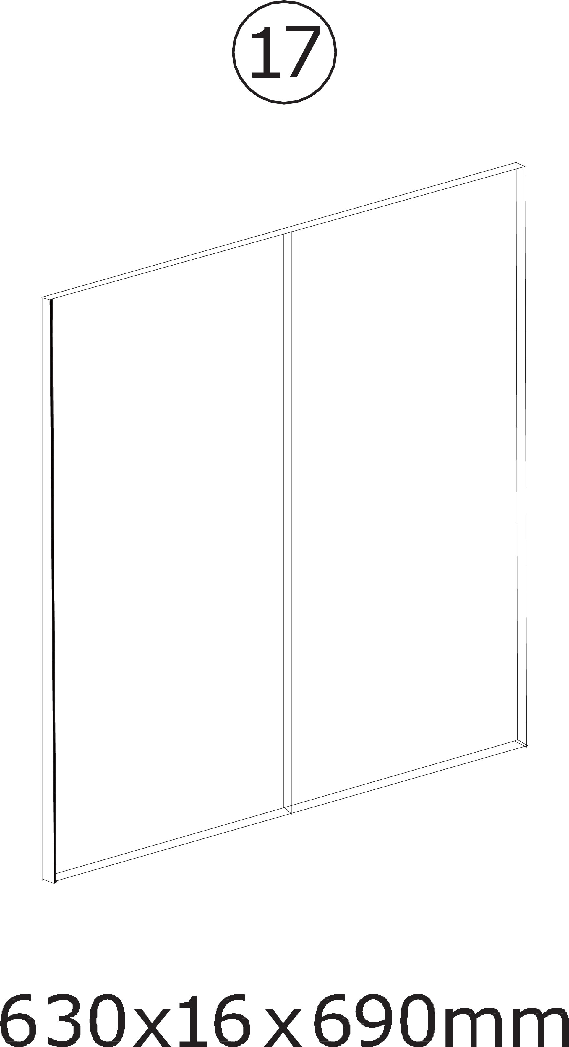 17) Förvaringslådans sidopaneler