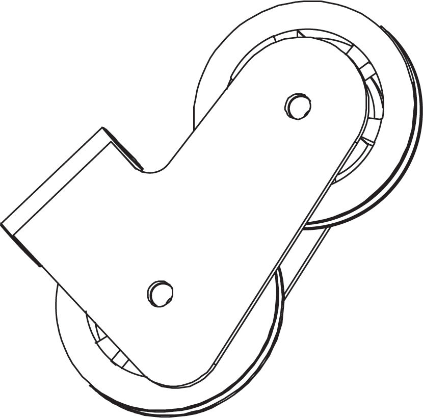 Part B1 - Pulley Housing with Two Pulleys