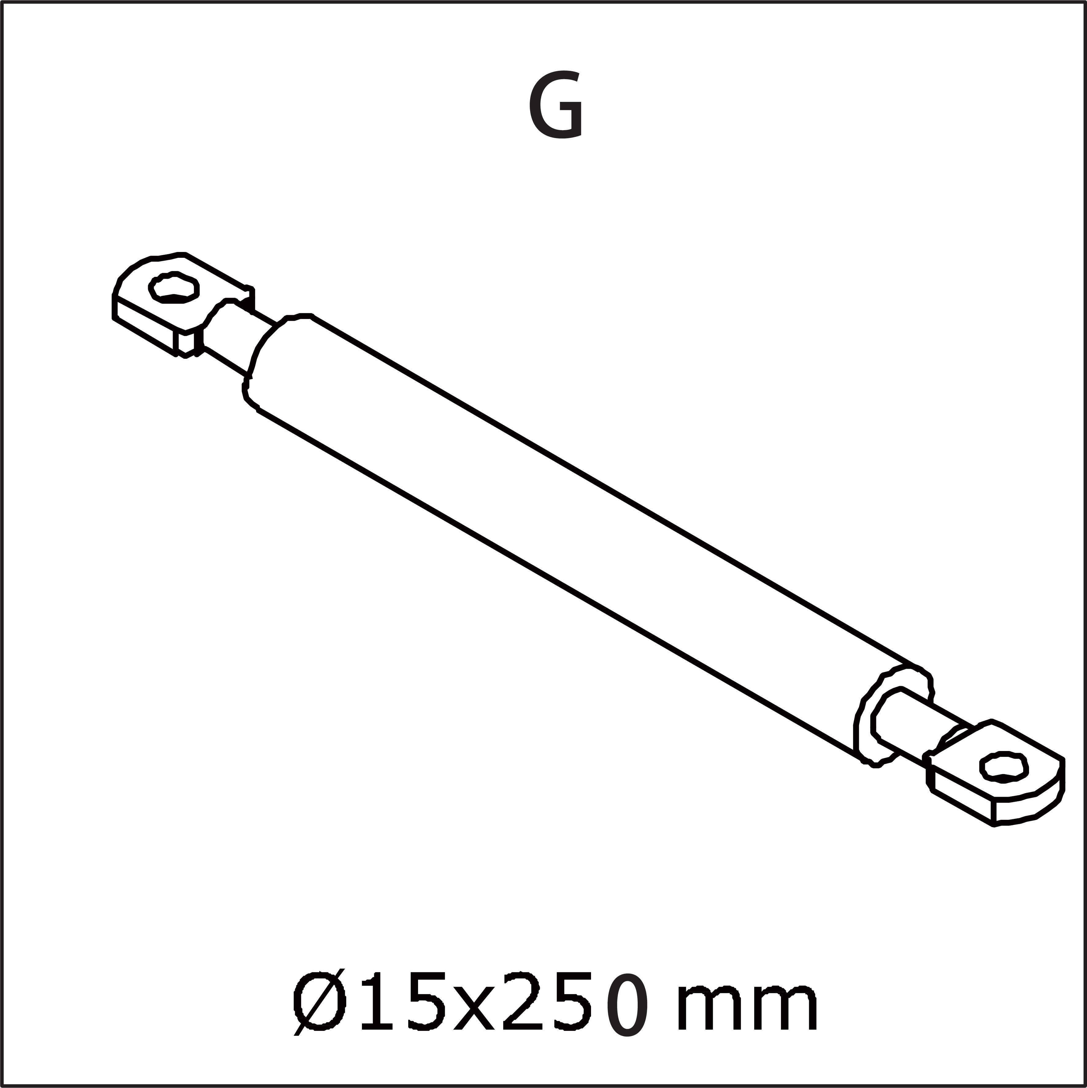 G) Stödstång för förvaringsboxlocket