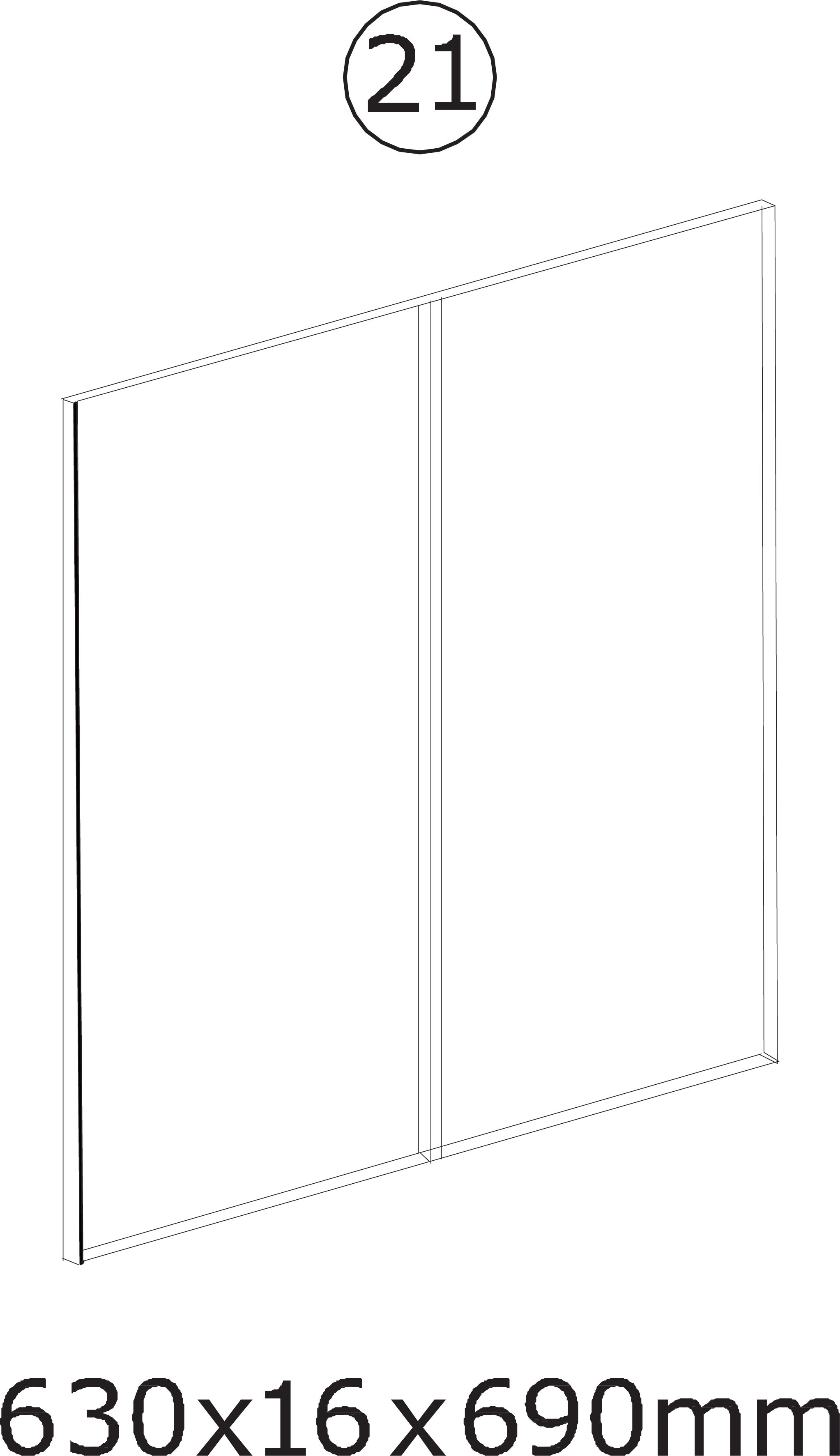 21) Förvaringslådans lock