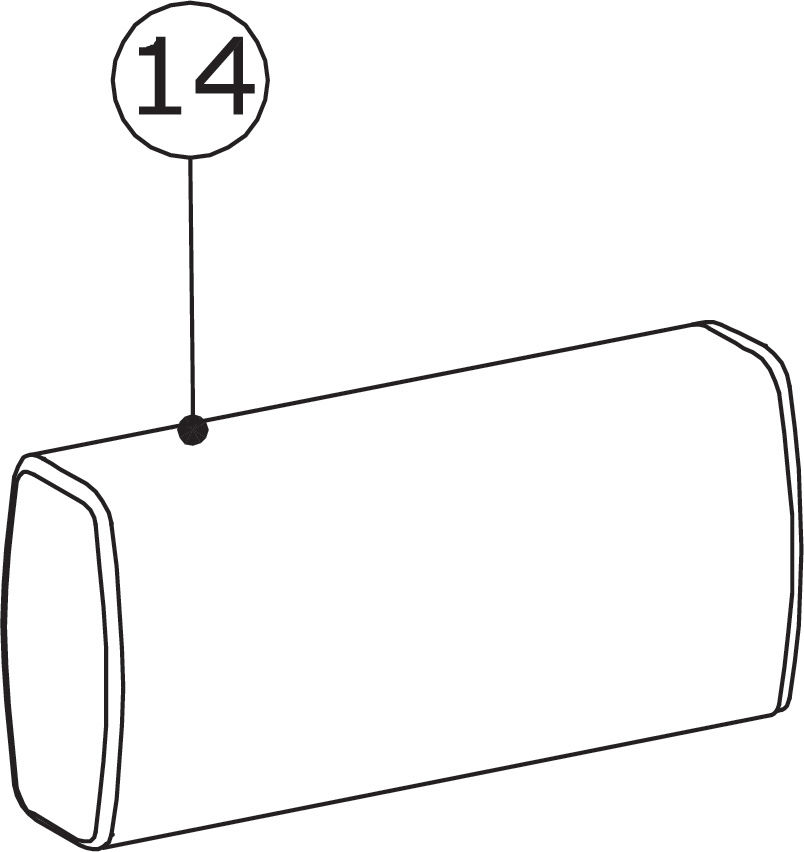 14) Ryggkudde för stol