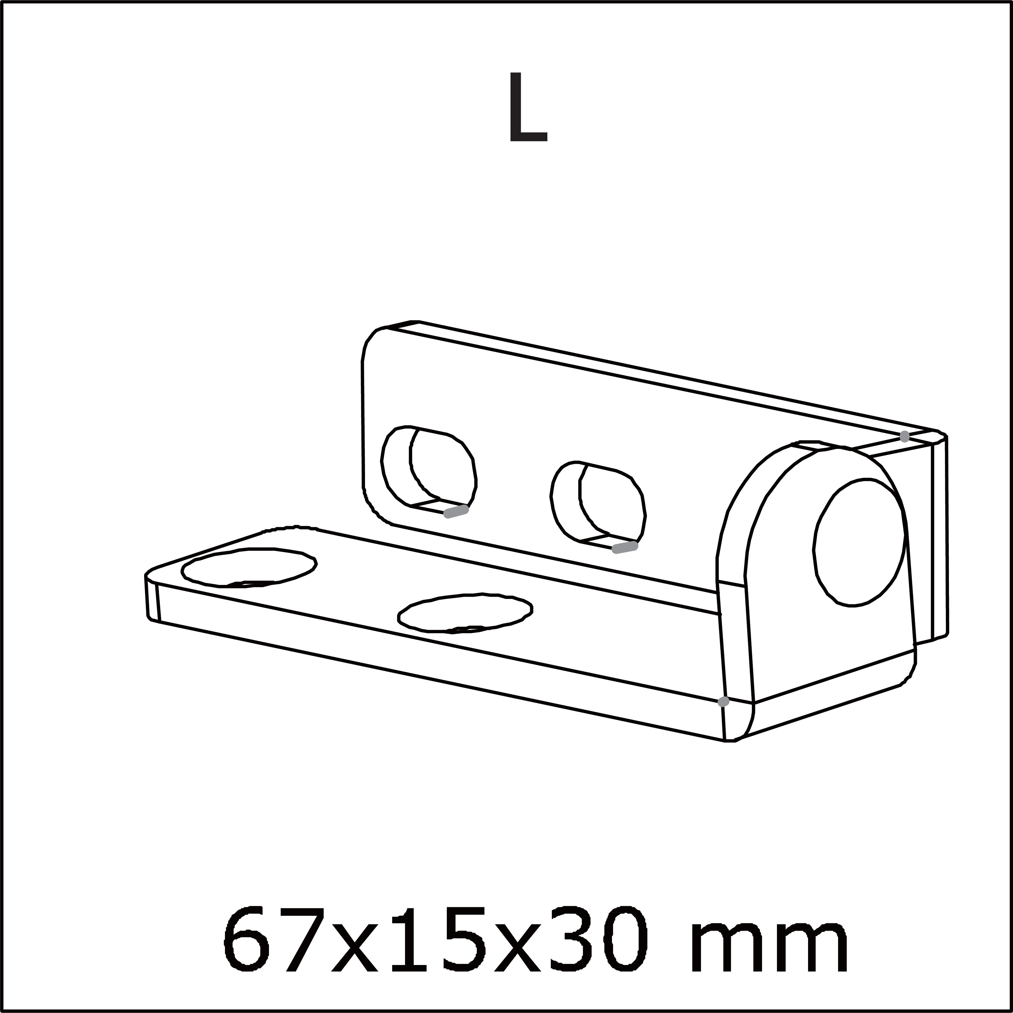 L) Förvaringsboxlock Vänster Gångjärn