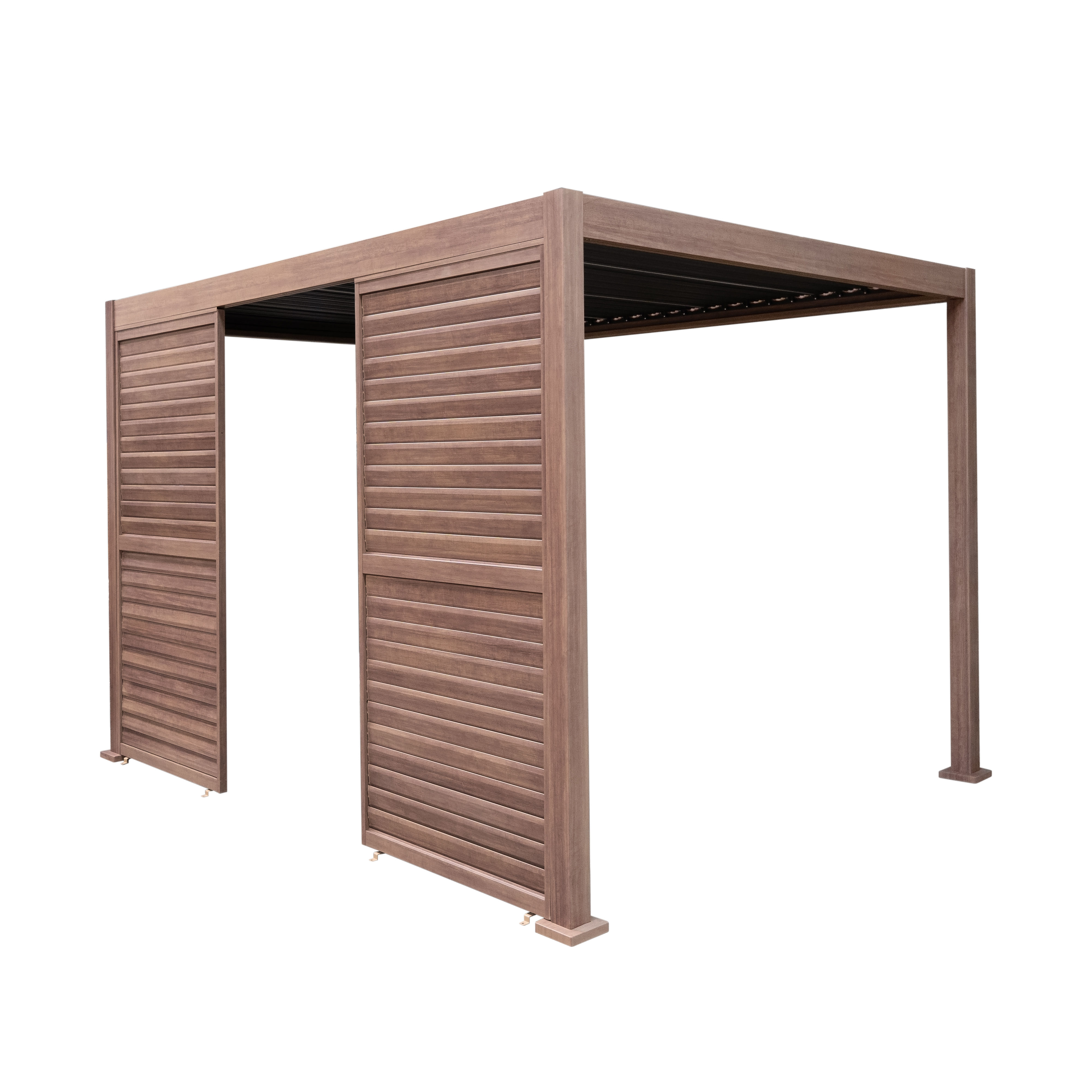 Πέργκολα Αλουμινίου με Εφέ Ξύλου - Πάνελ Περσίδων