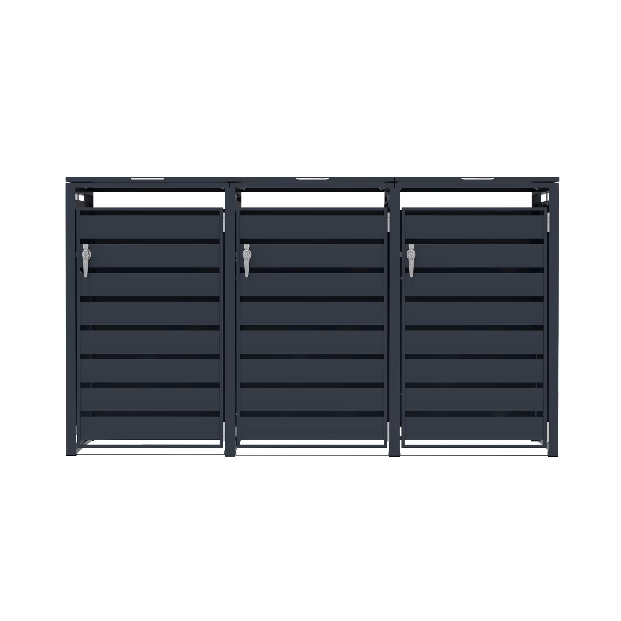 Almacenamiento de Contenedores con Ruedas de Metal - Triple