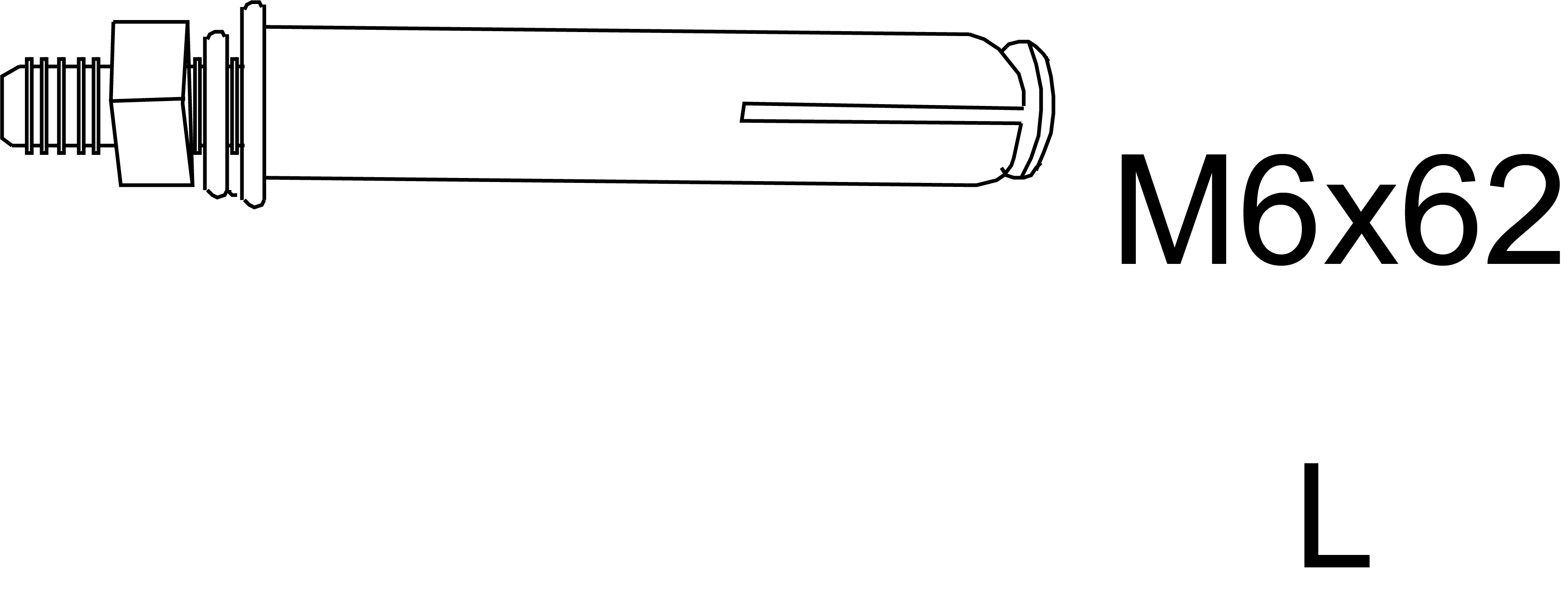 Del L - M6x62 (Part L - M6x62)