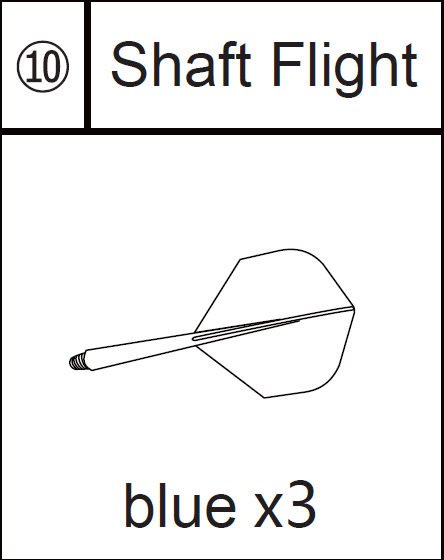 Dartskive dele - Skaftvinge (Blå)