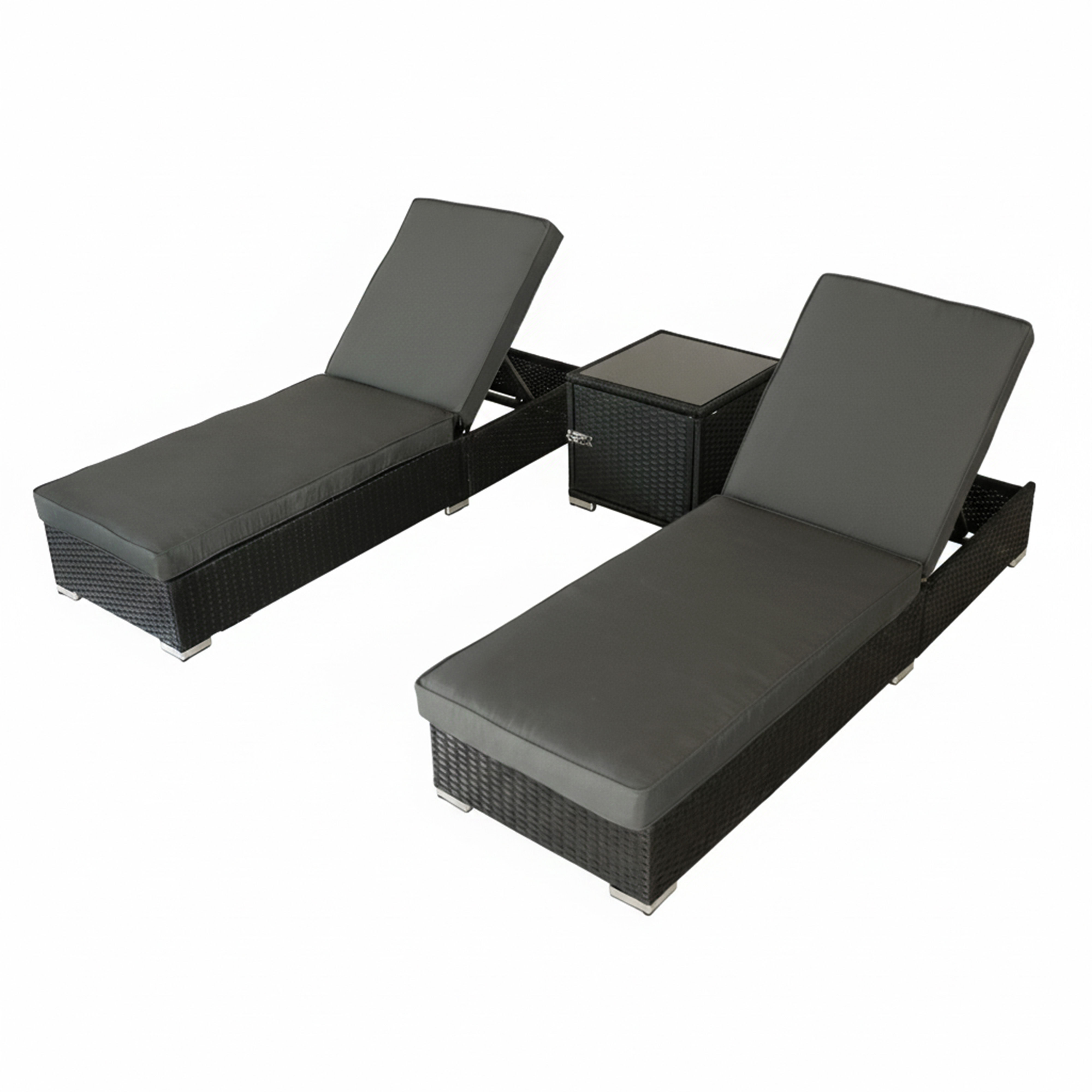 Conjunto de Espreguiçadeiras de Rattan