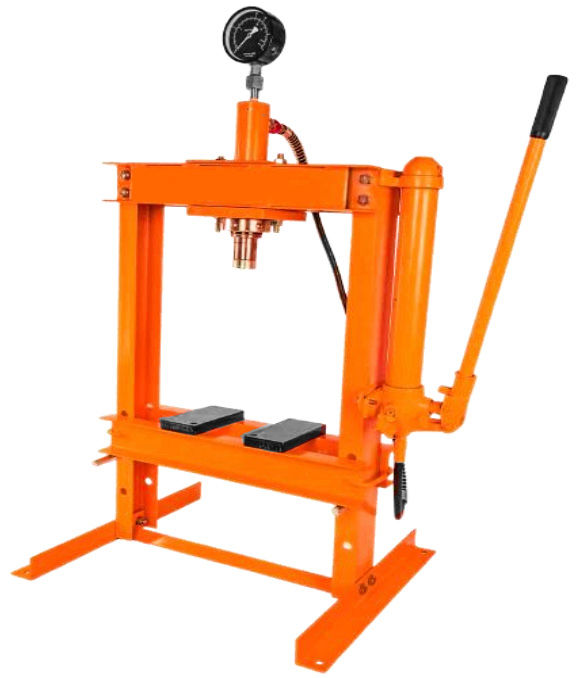 T-Mech Prensa Hidráulica de Bancada de 10 Toneladas com Manómetro