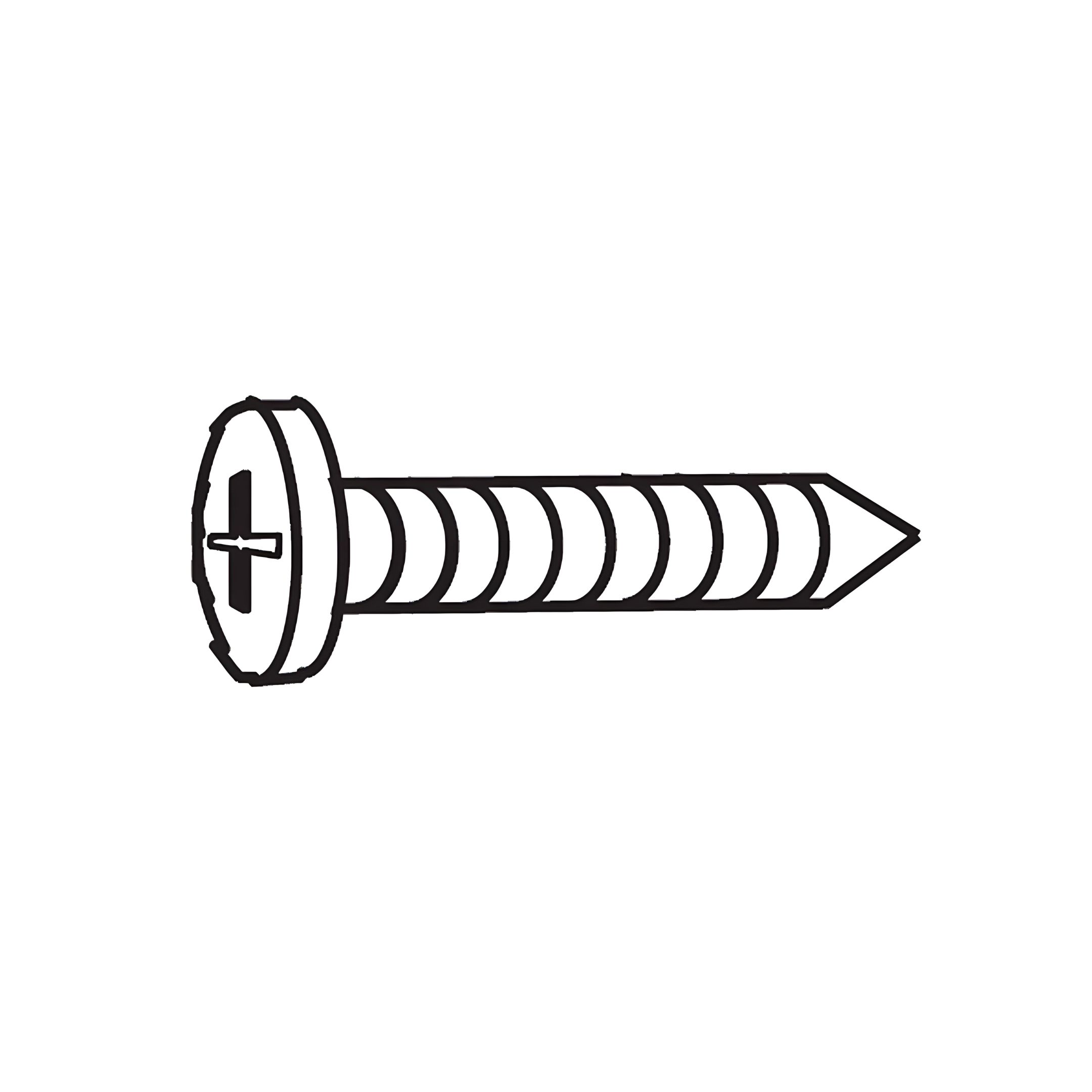 Låskomponent C - Låsskruvar för regel (latch securing screws)