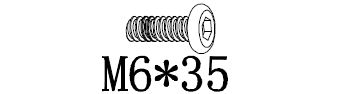 H - Screw M6x35 