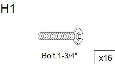 1-3/4" Bolt (bolt)