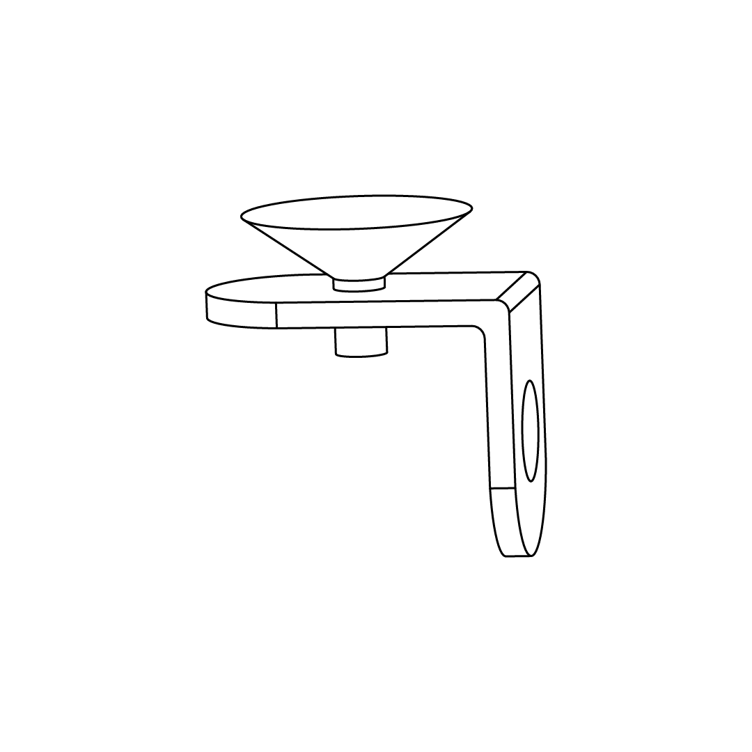 C - Supporto per Mensola in Vetro