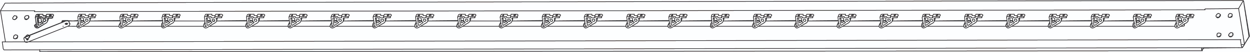 Część B - Belka poprzeczna pergoli z okuciami dachowymi