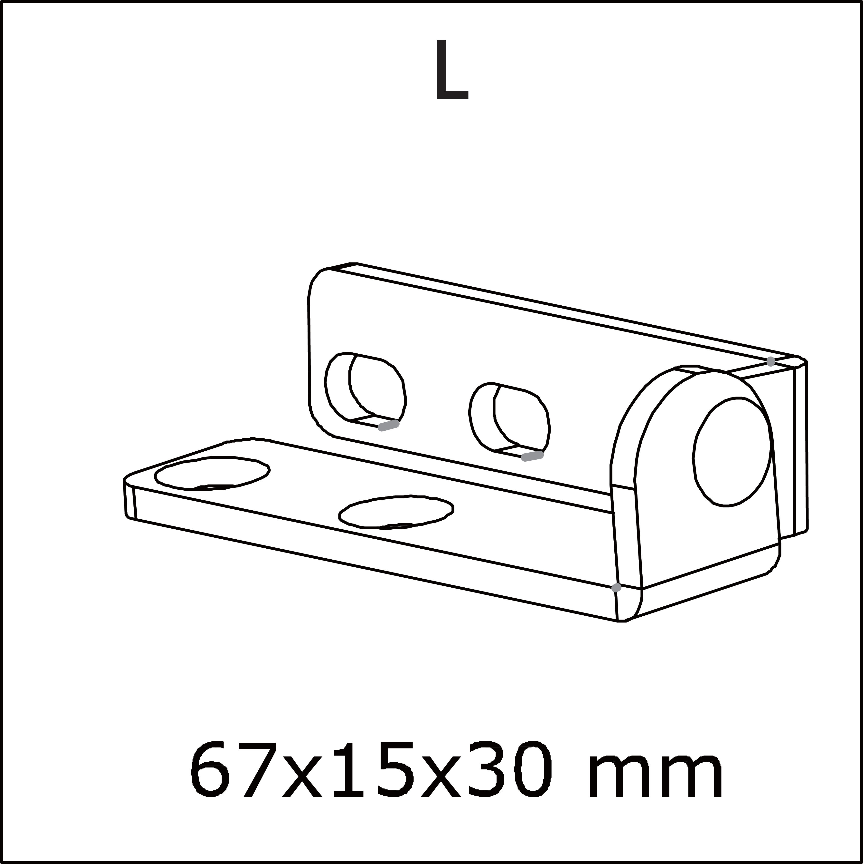 L) Dobradiça Esquerda da Tampa da Caixa de Armazenamento