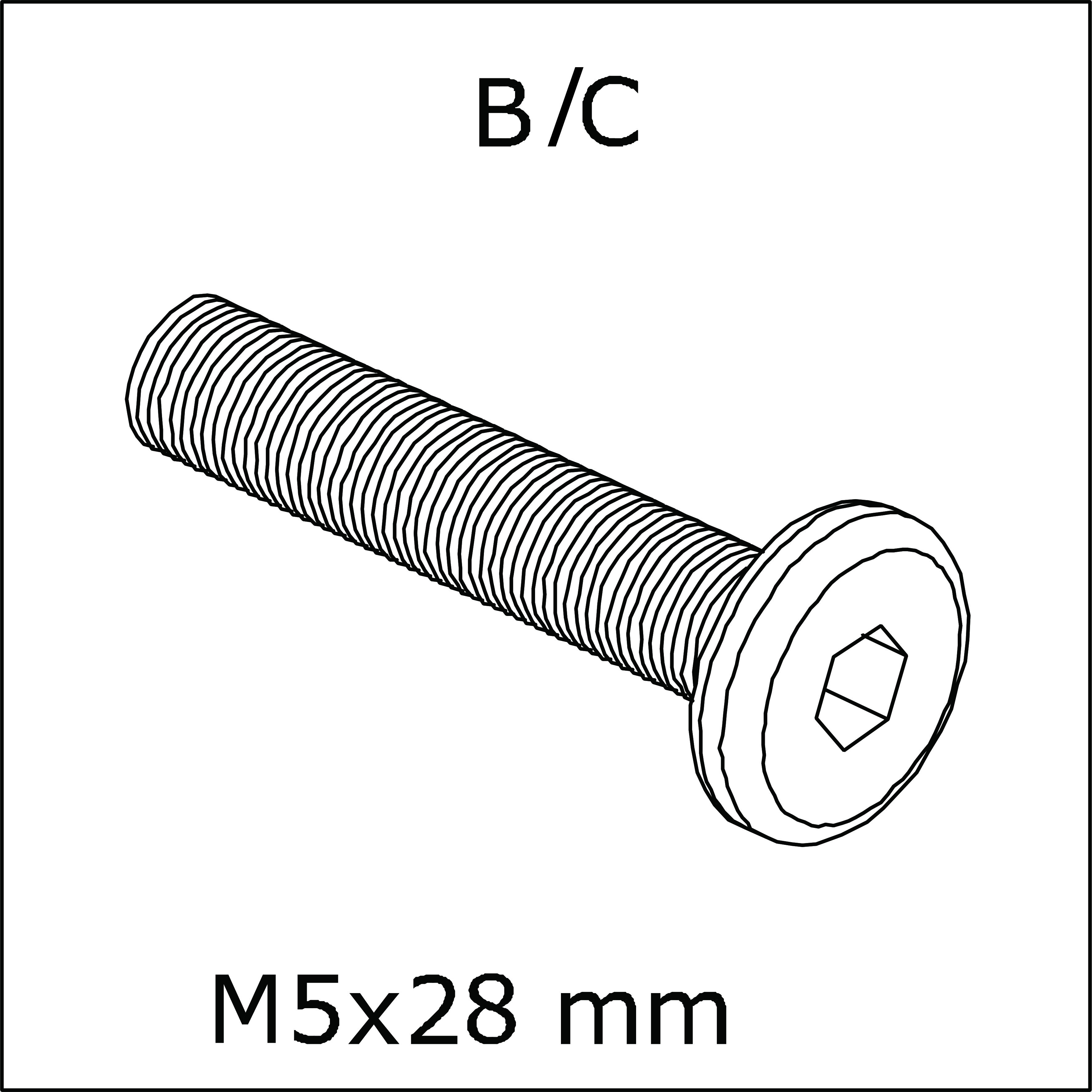 B/C) M5x28mm