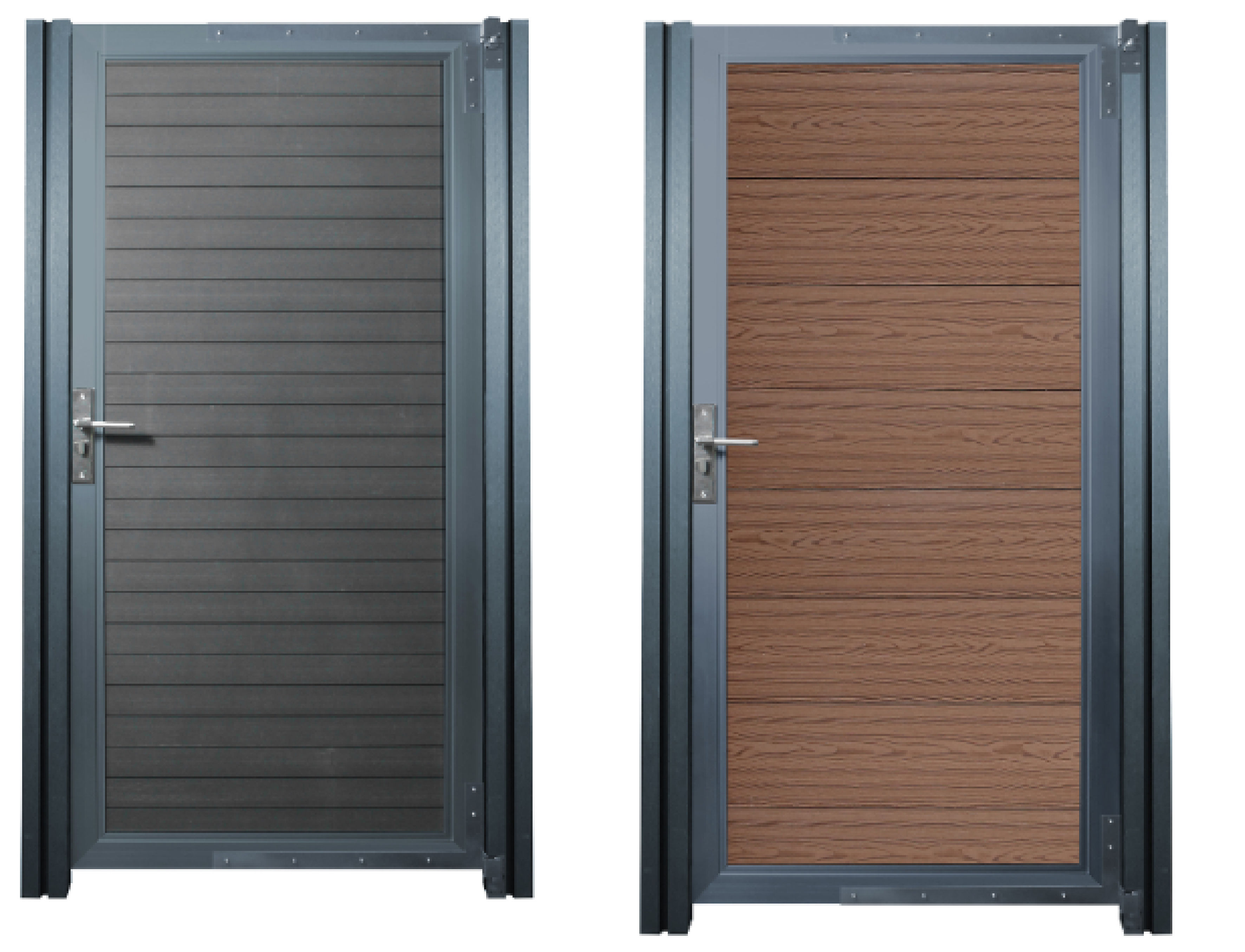 Portails de clôture composite avec poteaux LED