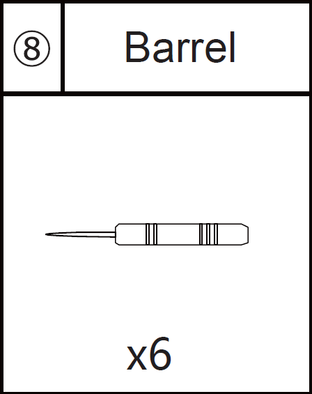 Dartskive dele - Tønde