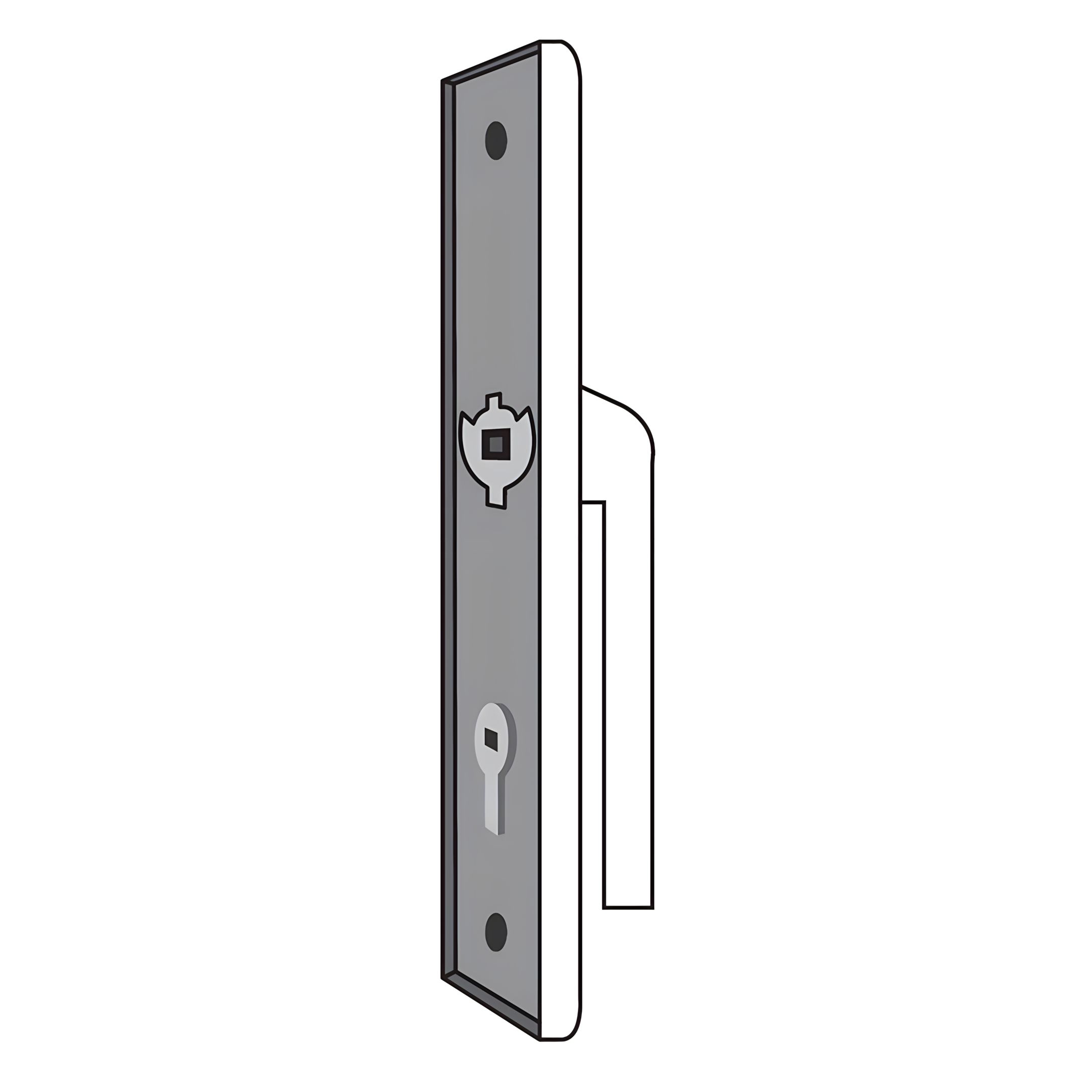 Låskomponent 3 - Lås Handtag Främre Panel