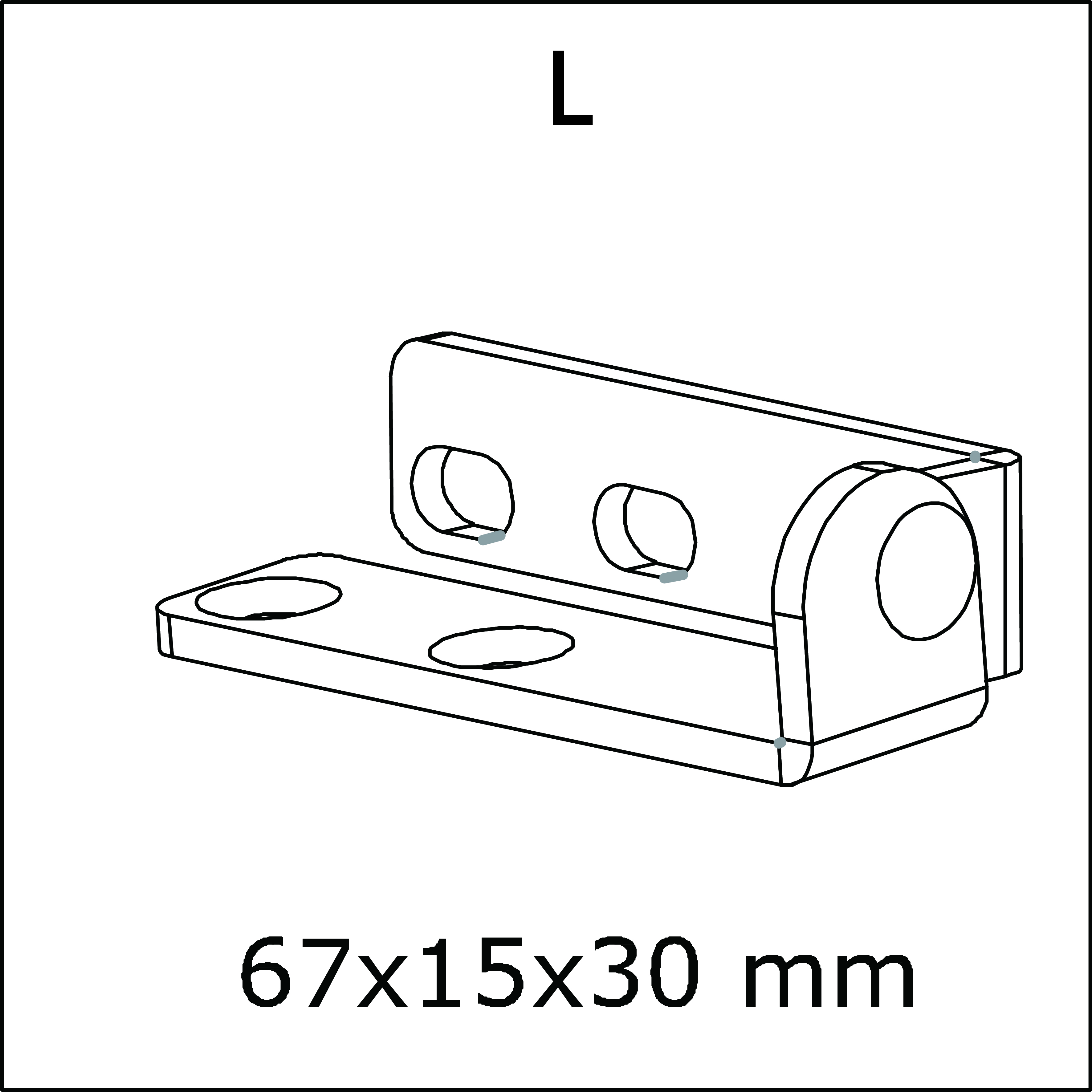 L) Storage Box Lid Left Hinge