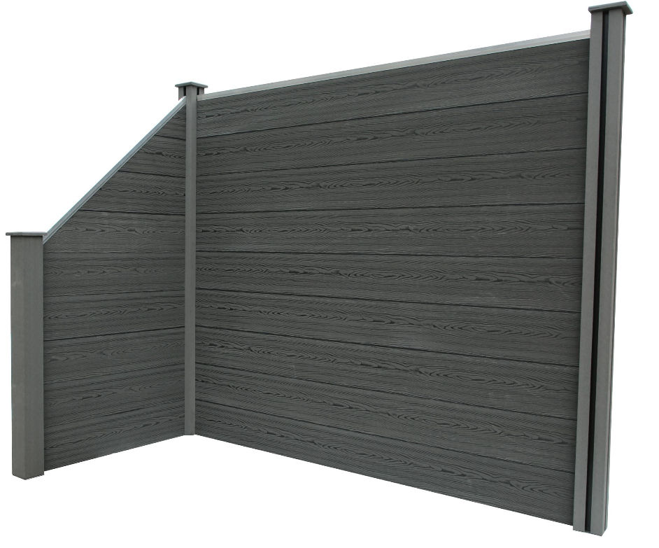 Clôture Composite avec Poteaux LED