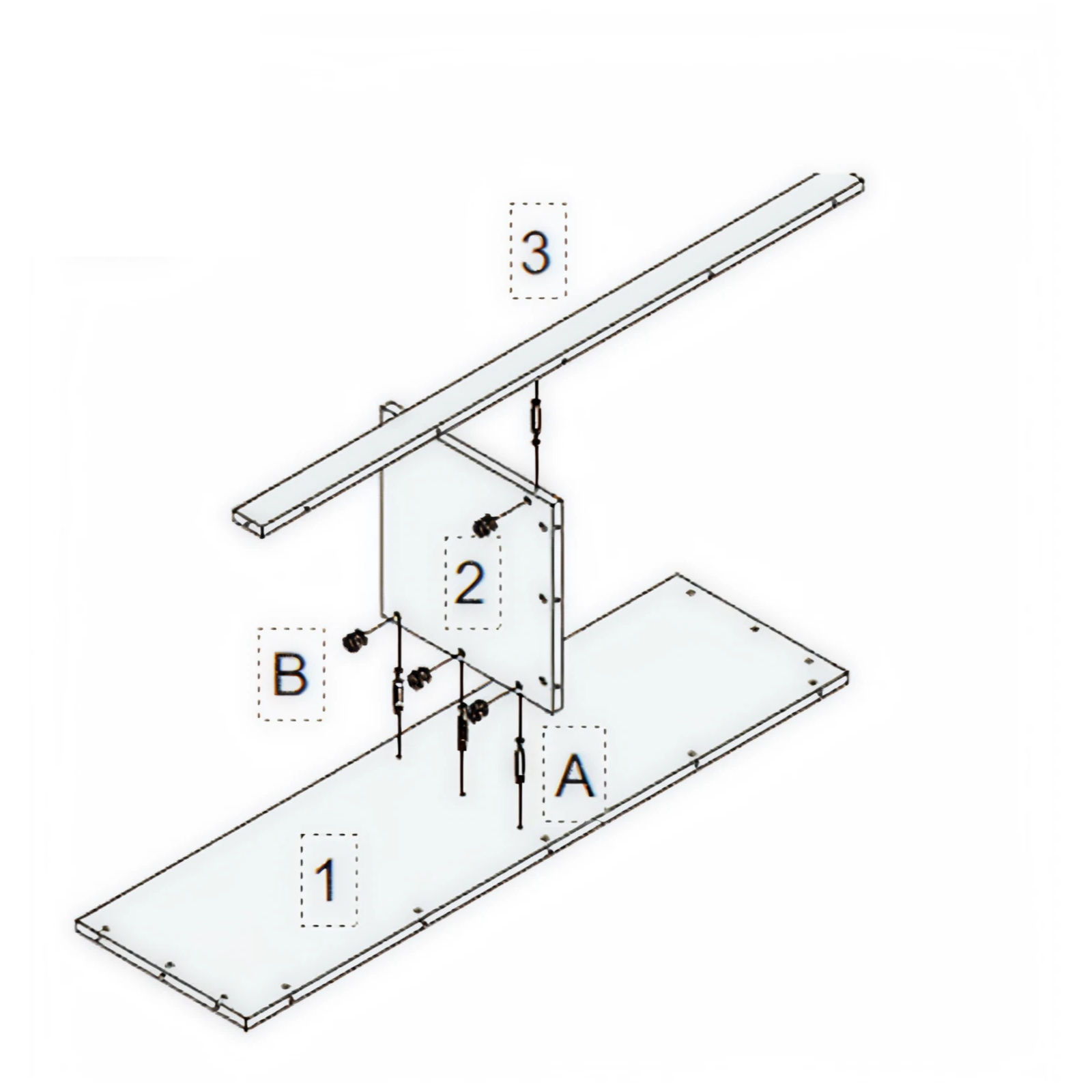 Attaching Front and Bottom Panels to Middle Panel