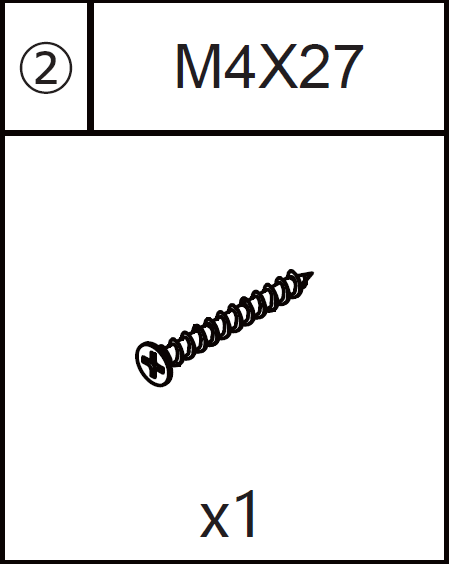 Dartboarddele - M4X27 skrue