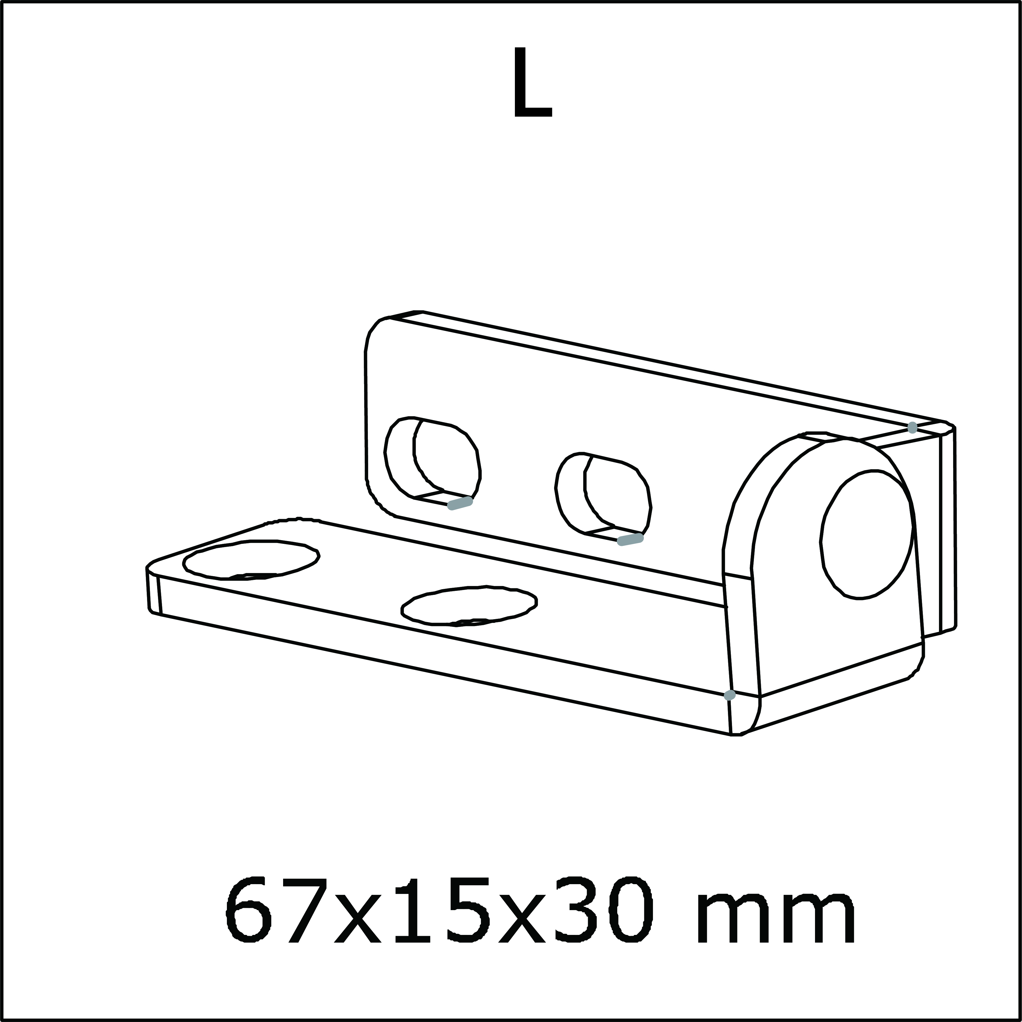 L) Storage Box Lid Left Hinge
