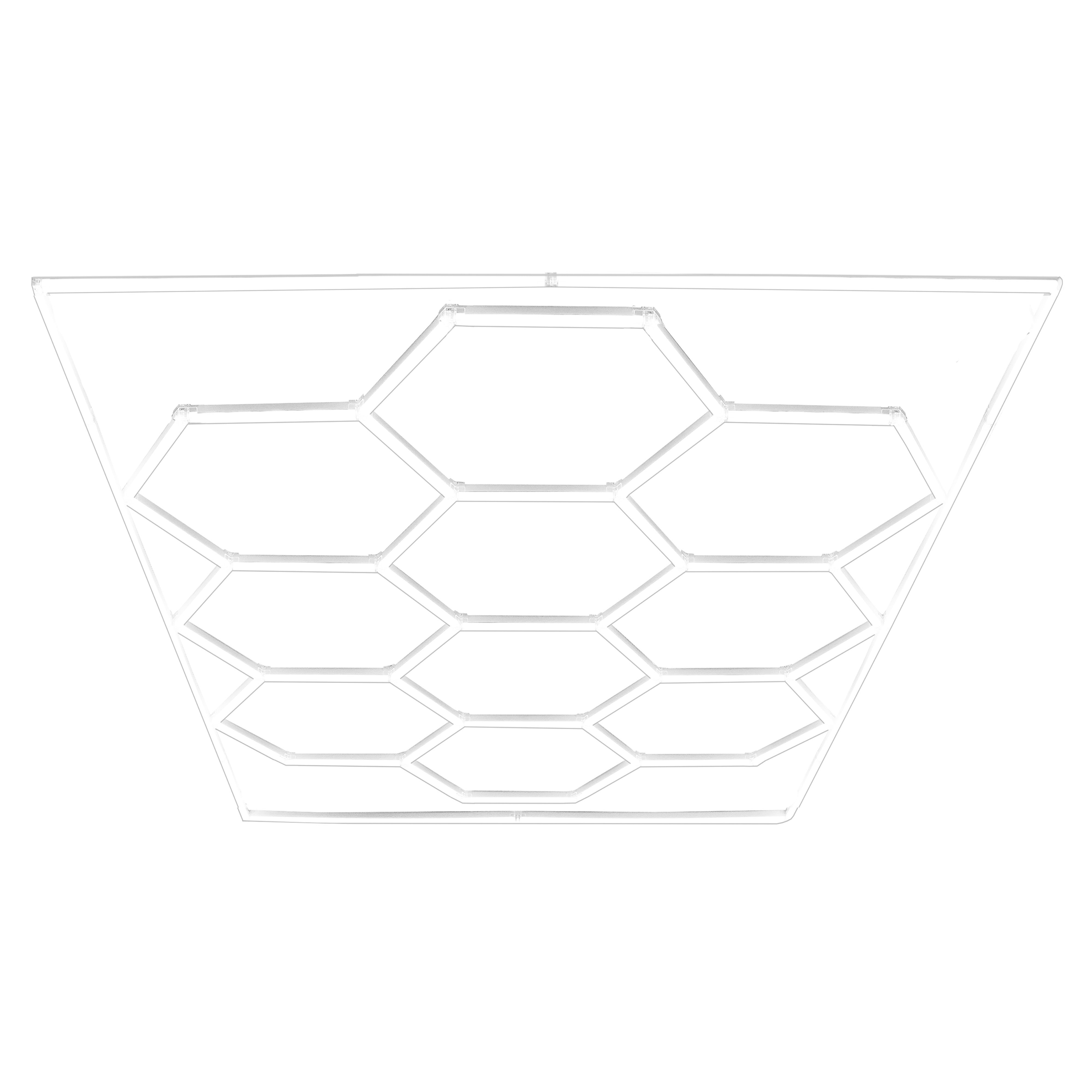 10x Éclairage LED Hexagonal avec Bordures