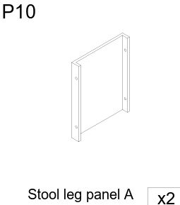 Stool Leg Panel A
