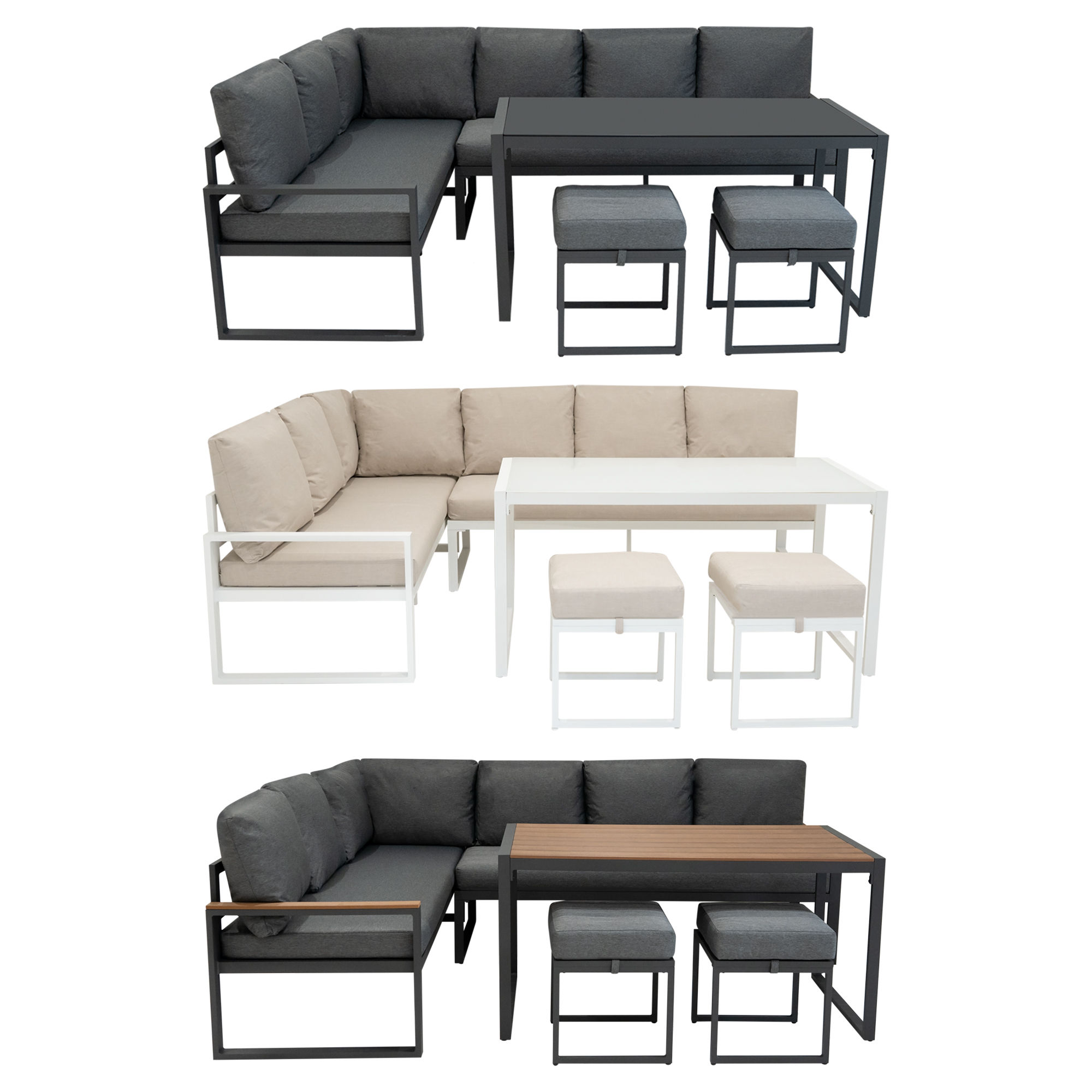 Σετ Γωνιακού Καναπέ Αλουμινίου 5 τεμαχίων