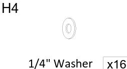 1/4" Washer 