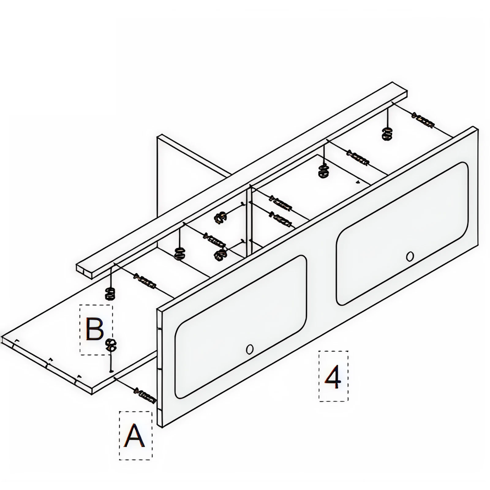 Fitting Front Panel to Top and Bottom Assembly