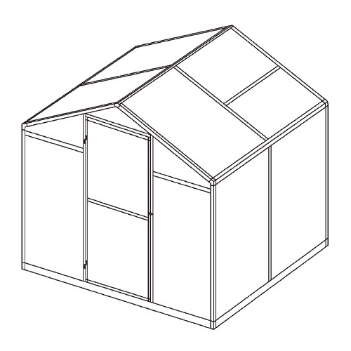 Estufa de Policarbonato Prateada 6ft x 8ft