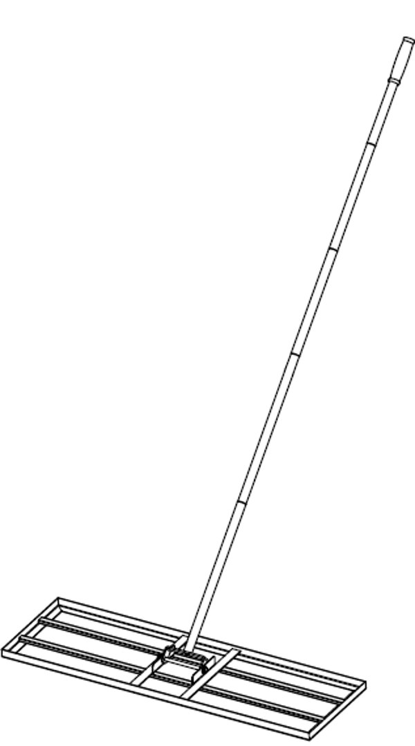 100cm Gazon Egaliseerder met Handvat