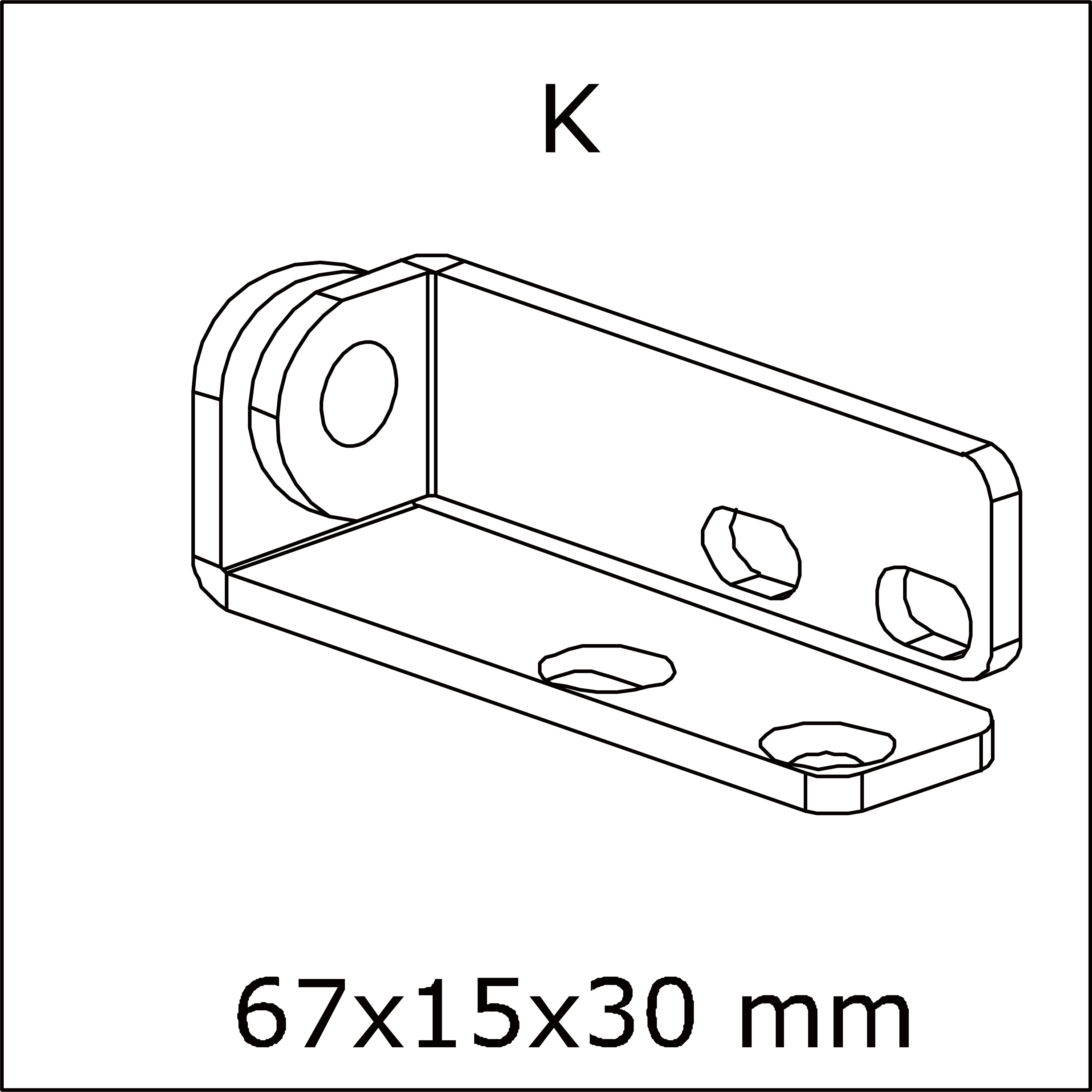 K) Förvaringslådans lock högra gångjärn